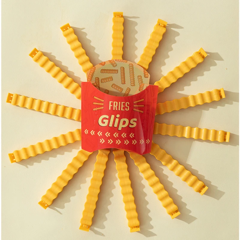 12 Stück Kartoffelförmige Tragbare Küchen-Aufbewahrungsclips, Snackbeutel-Verschlussclips, ABS Magnetisches Versiegelungswerkzeug – Detail 6