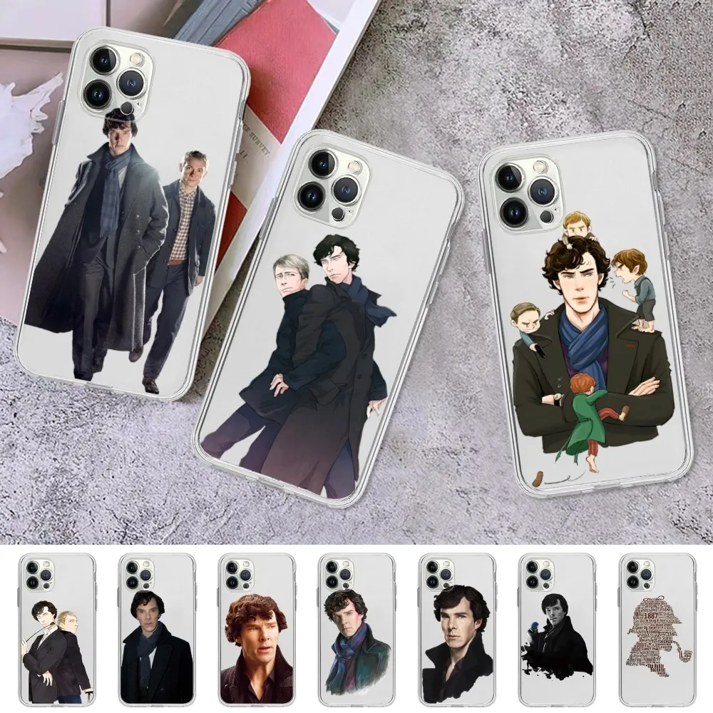 

221b-S-Sherlock-Holmes-TV Mousepad For iPhone 15 11 12 13 14 Mini Pro Max XR X XS TPU Clear Case For 8 7 6 Plus SE 2020