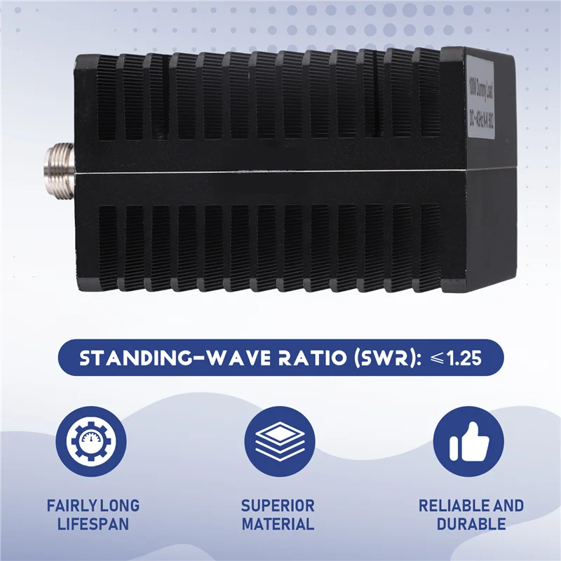 ABSQ-RF الميكروويف محطة التوصيل 50Ohm DC-4GHZ 100W N نوع أنثى المخفف تحميل محوري 1/2 موصل عالية الطاقة