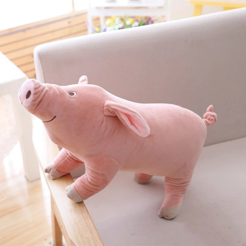 25/40/50/60cm Plush Toys Cartoon Realistic Pig Shaped Doll Throw Pillow Stuffed Toys Lovely Nice Gift For Kids Adults