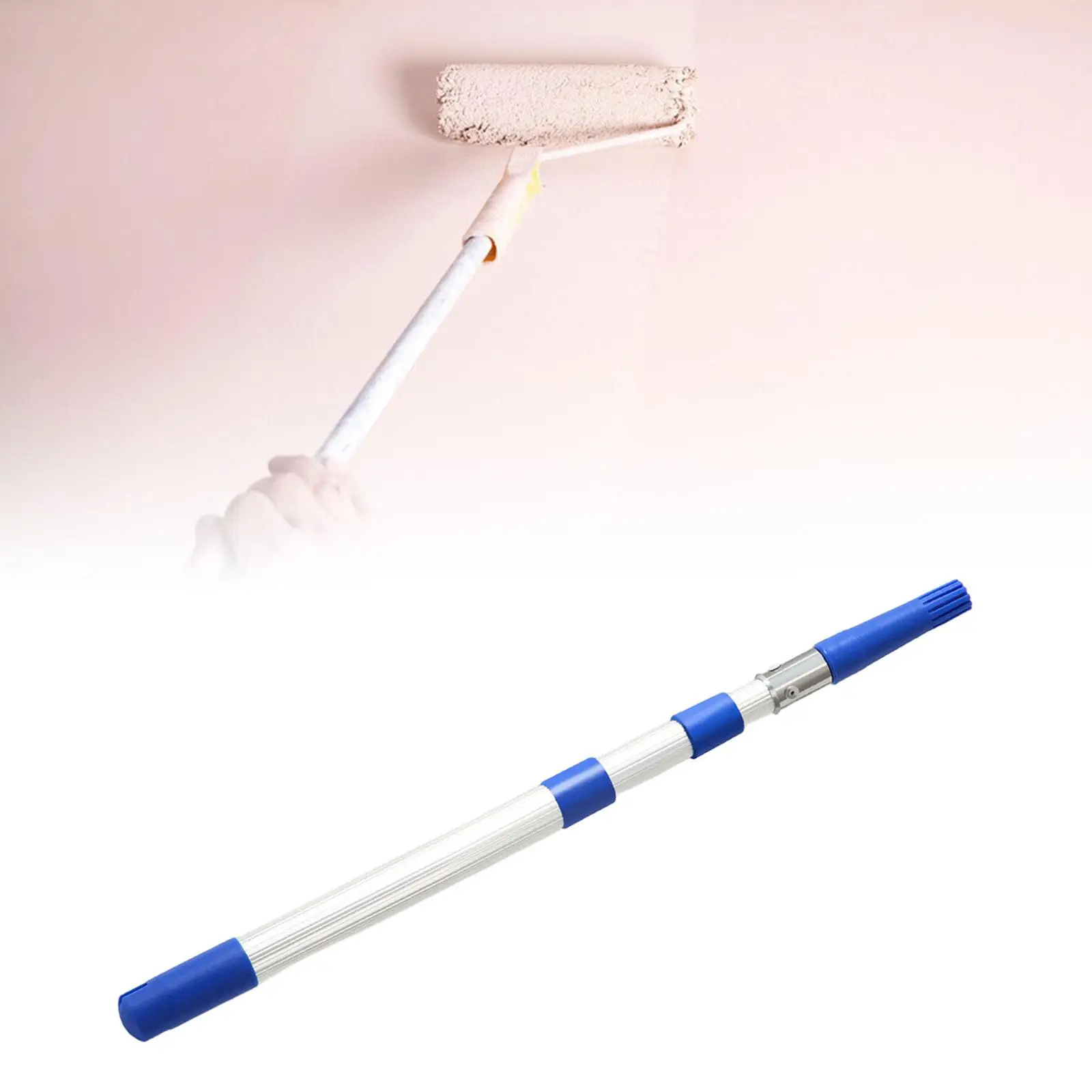 Paint Roller Brush Rod Kit with Extendable Pole Interior Wall Painting Supplies for Home Decorating and Professional Painters