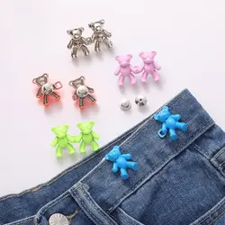 2Pcs Women Skirt Pant Jeans Seamless Detachable Bear Clothing Accessories Waist Pin Buckle Waist Button Waist Tighten Clip