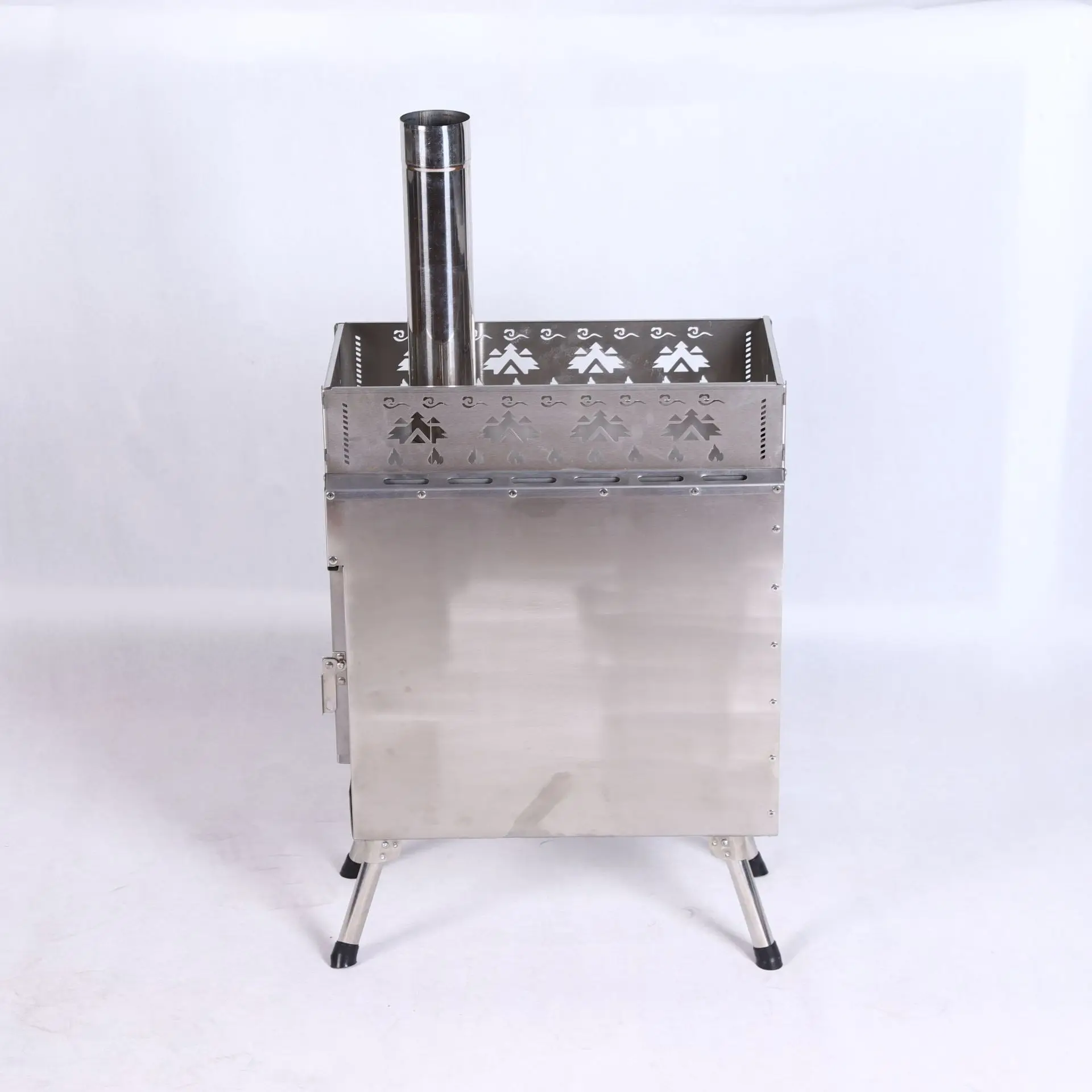 China New Manufacture Tent Stainless Steel Heating Stove Household Portable Firewood Stove with Chimney