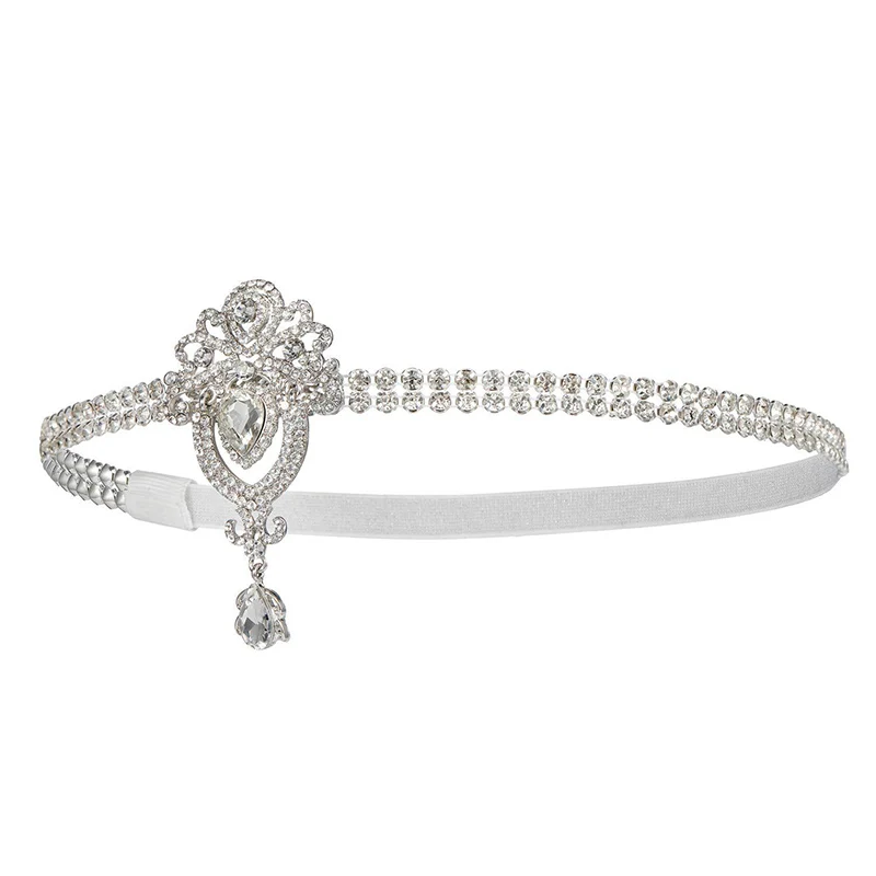 

PESENAR 1920s Headpiece The Great Gatsby Hair Piece Art Deco Headband Wedding Banquet New Year's Party