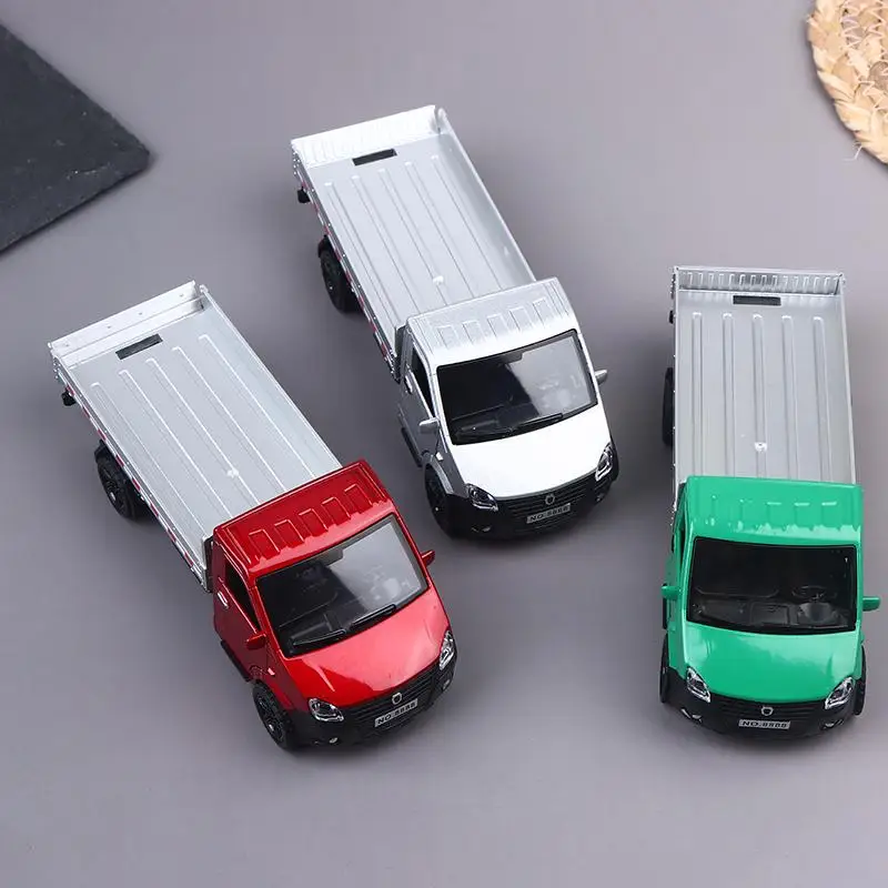 1/36 Scale Alloy Pullback Three-door Truck Carry Cargo Boy's Toy Die-cast Metal Kids Toy Transport Truck