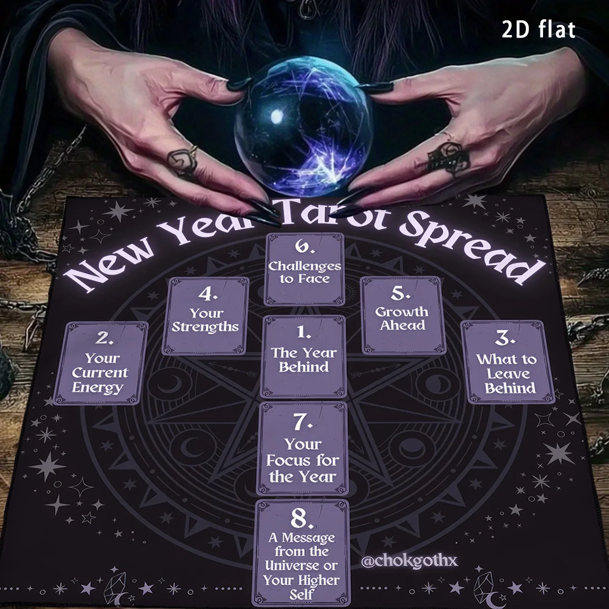New Year Tarot Spread Divination Cloth Moon Phase Tarots Tablecloth Altar Cloth Ritual Cloth Tarot Reading Tarot Mat Room Decor