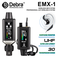 EMX-1 Wireless Monitoring System, Portable UHF Rechargeable Wireless System for Musical Instruments, Dynamic Wired Microphone