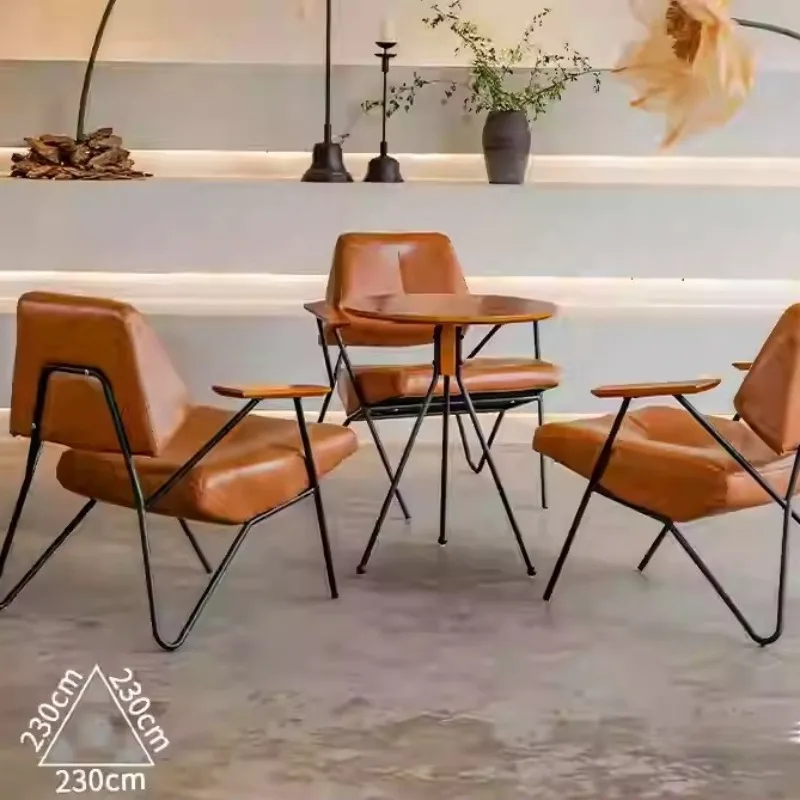 Cafe Vintage Coffee Chair Industrial Style Retro Lounge Chair Office Reception Sofa Internet