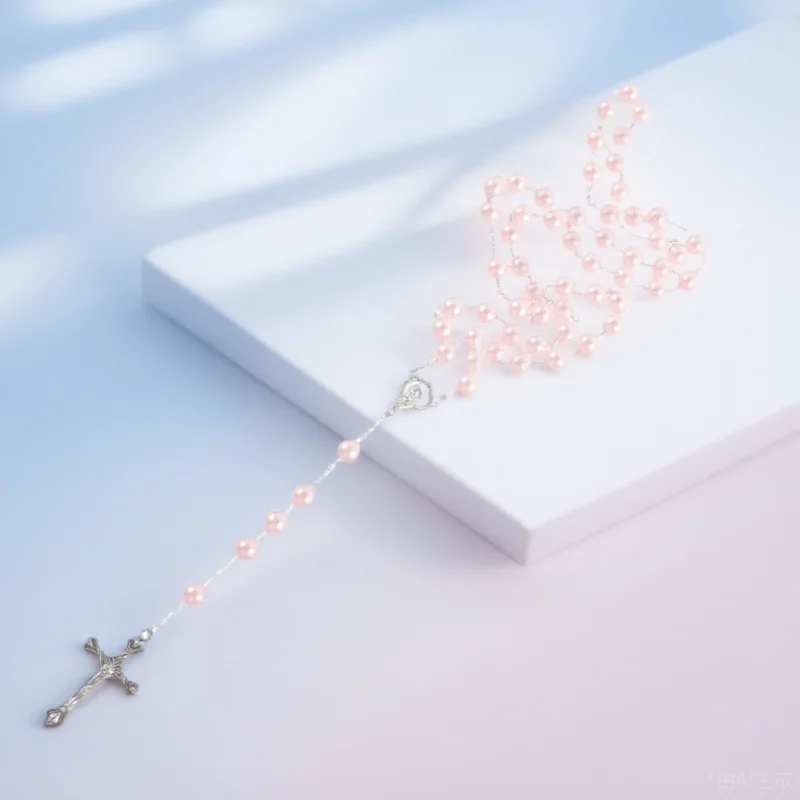 

1pc With Pearls Rosary Beads For Women Religious Jewelry Chain Daily Wear Party Prom Gift Pearl Necklace