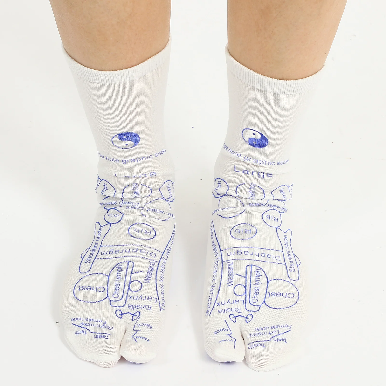 

1 set 1 Set Foot Massage Socks Acupressure Charts Elastic For Beginners Acupoint Stimulation With Massaging Stick Massage Tools