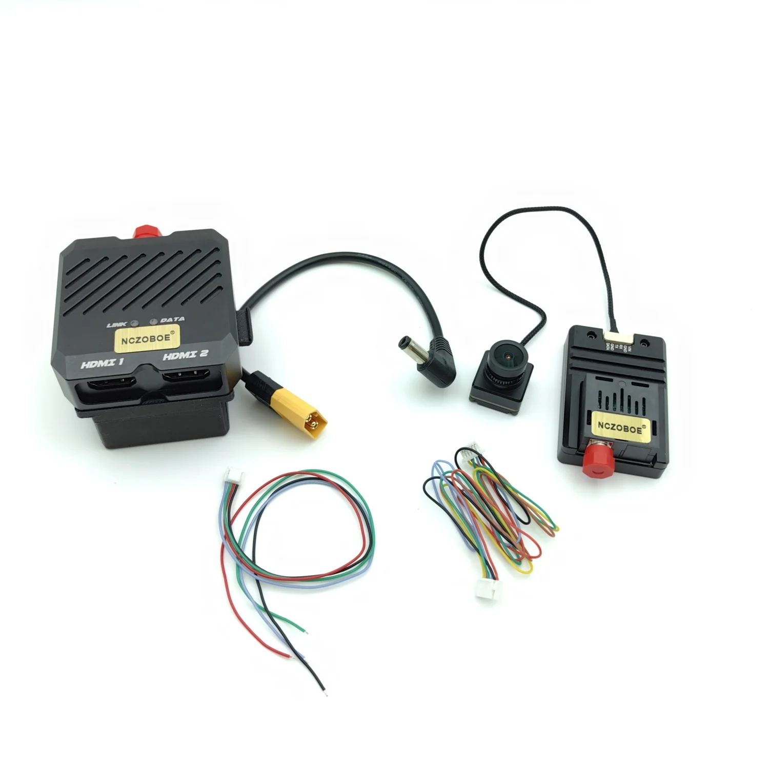NCZOBOE FC Interface Long Range Fiber Optic Video Transceiver TTL for UART for SBUS 80KM for Drone UAV