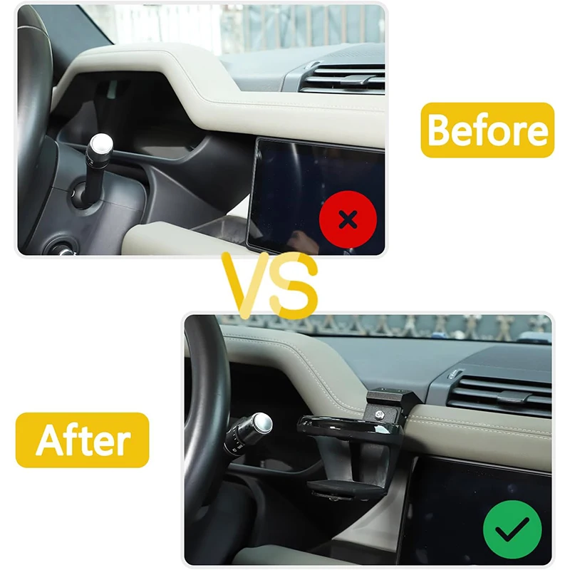 

Aluminum Alloy Dashboard Drink Holder Water Cup Expanding Mug Holder For Land Rover Defender 90 110 130 2020-2023 Accessories