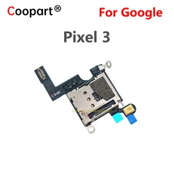 New SIM Reader Card Holder Socket With Mic Micphone Flex Cable For Google Pixel 3 Pixel3 Repair Part