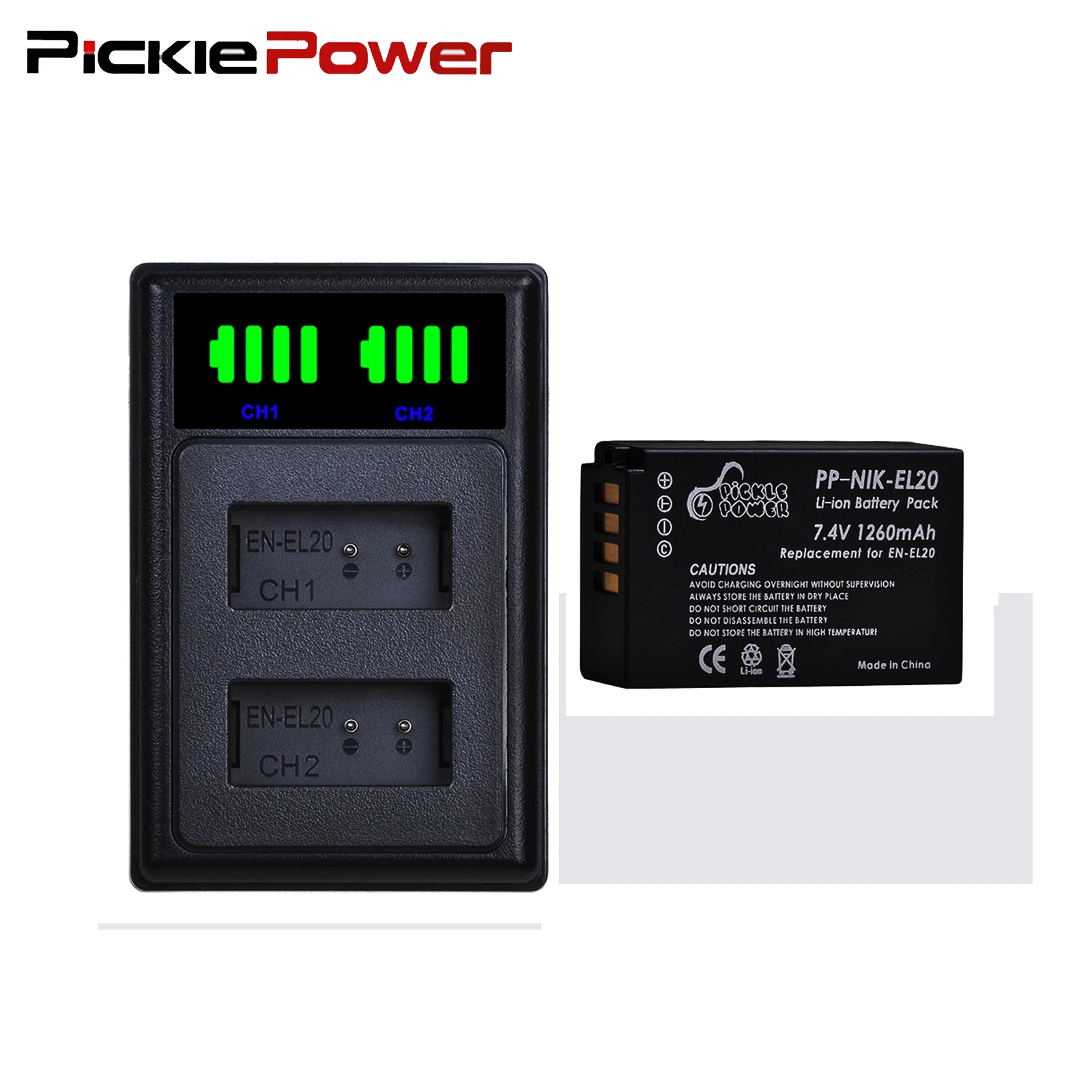 Pickle Power EN-EL20 EN-EL20a Battery for Nikon Coolpix P1100 