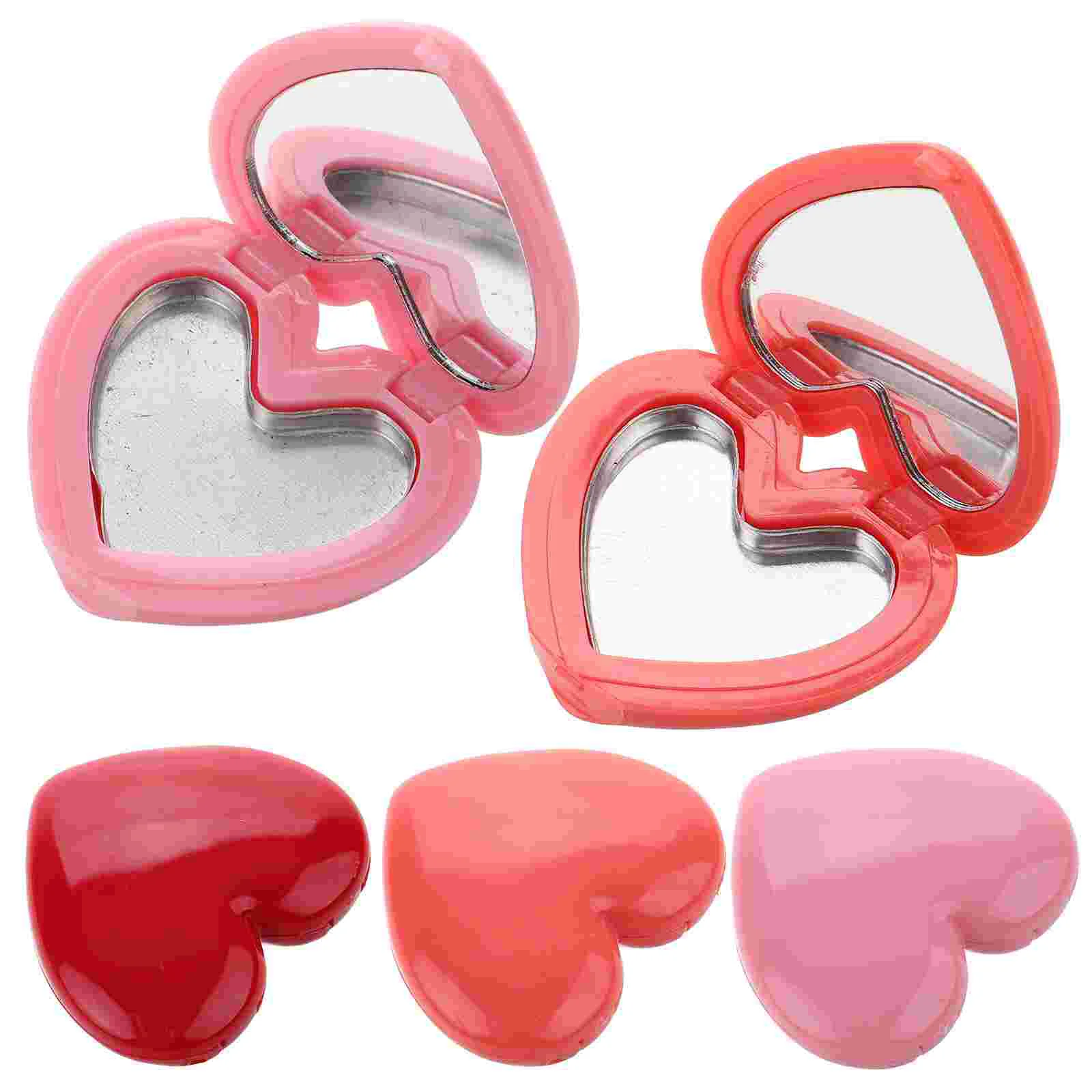 

Heart Shaped Eyeshadow Palette Empty Lipstick Case Mirror Refillable Makeup Dispenser