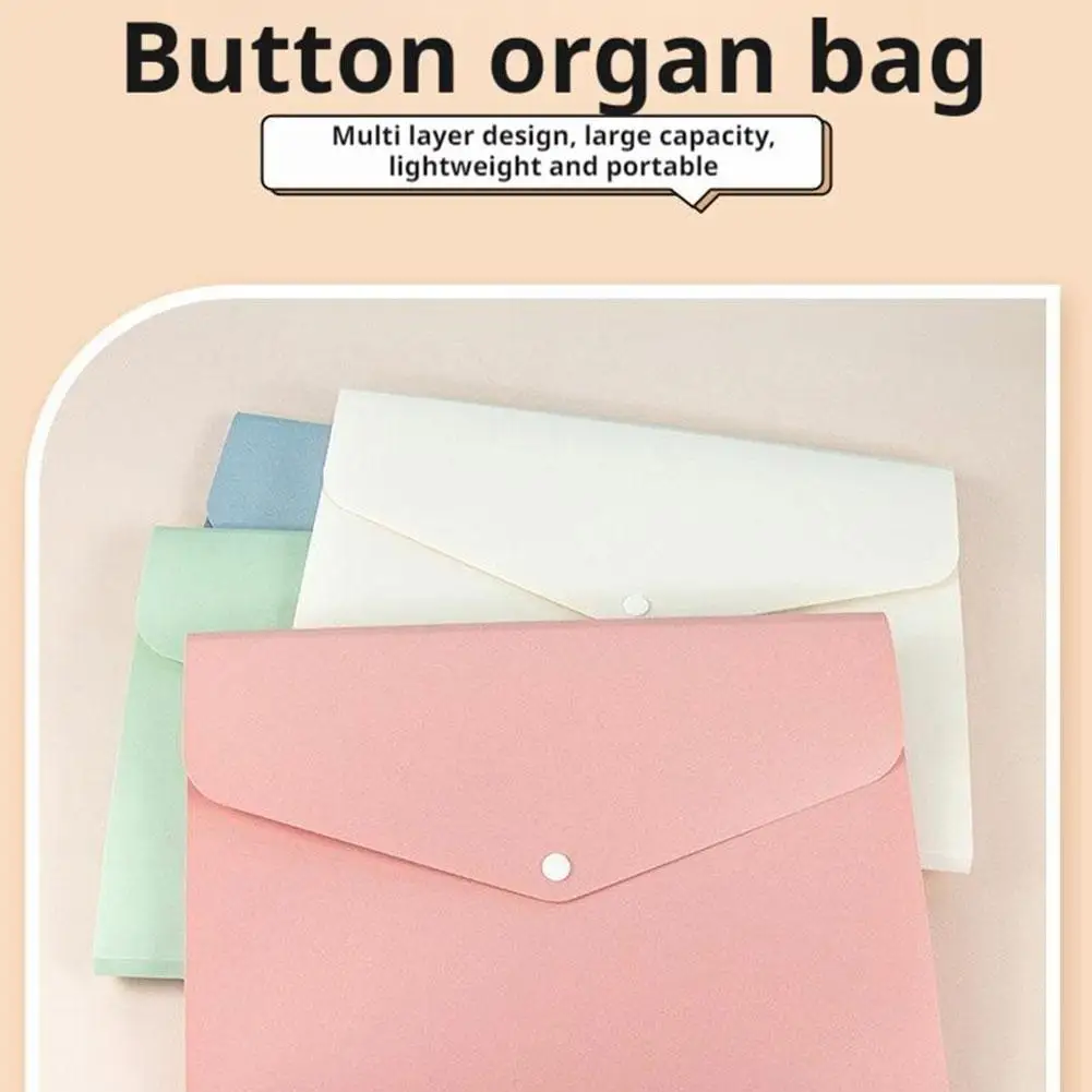 1Pcs Expanding File Folder 5-Grid Multi Layer Storage Bag Horizontal Portable Thickened File Bag