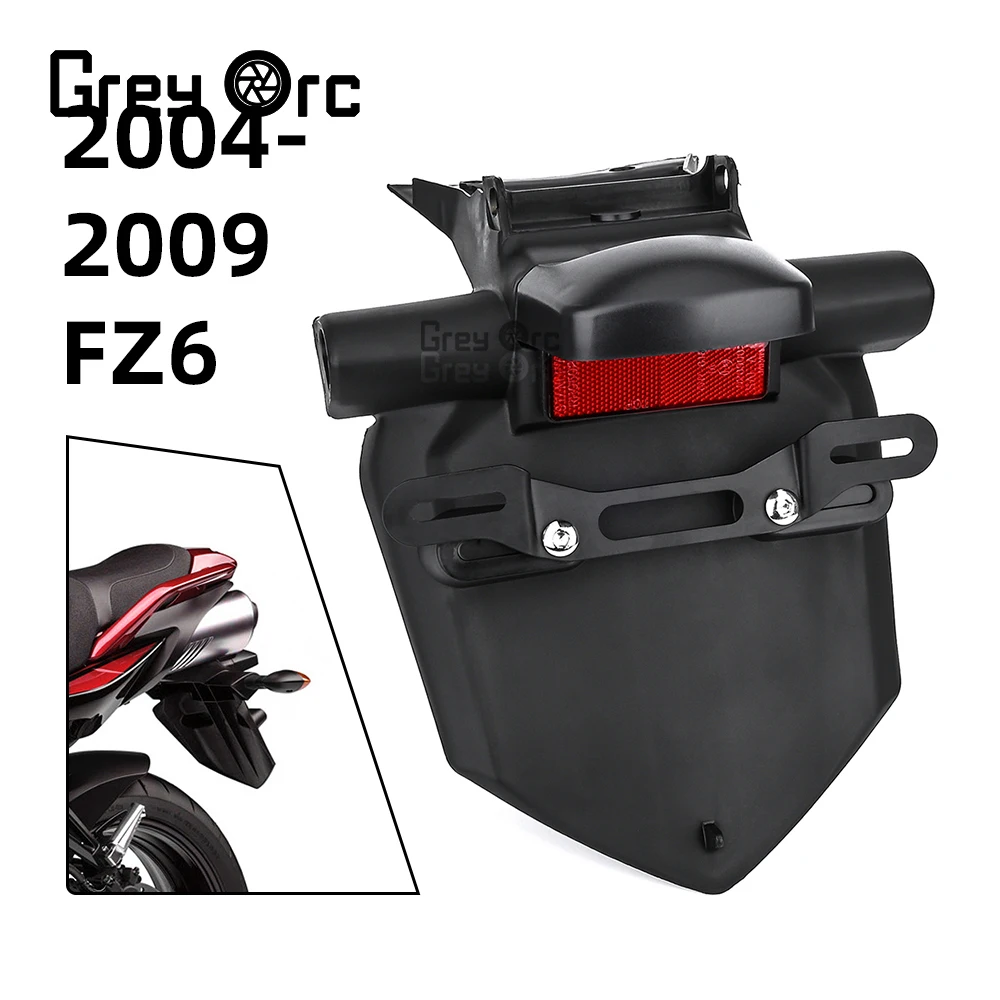 

FZ6 Rear Fender For FZ6 FZ6N FZ6S FZ6SA 2004-2005 Motorcycle Fender Accessories License Plate Bracket