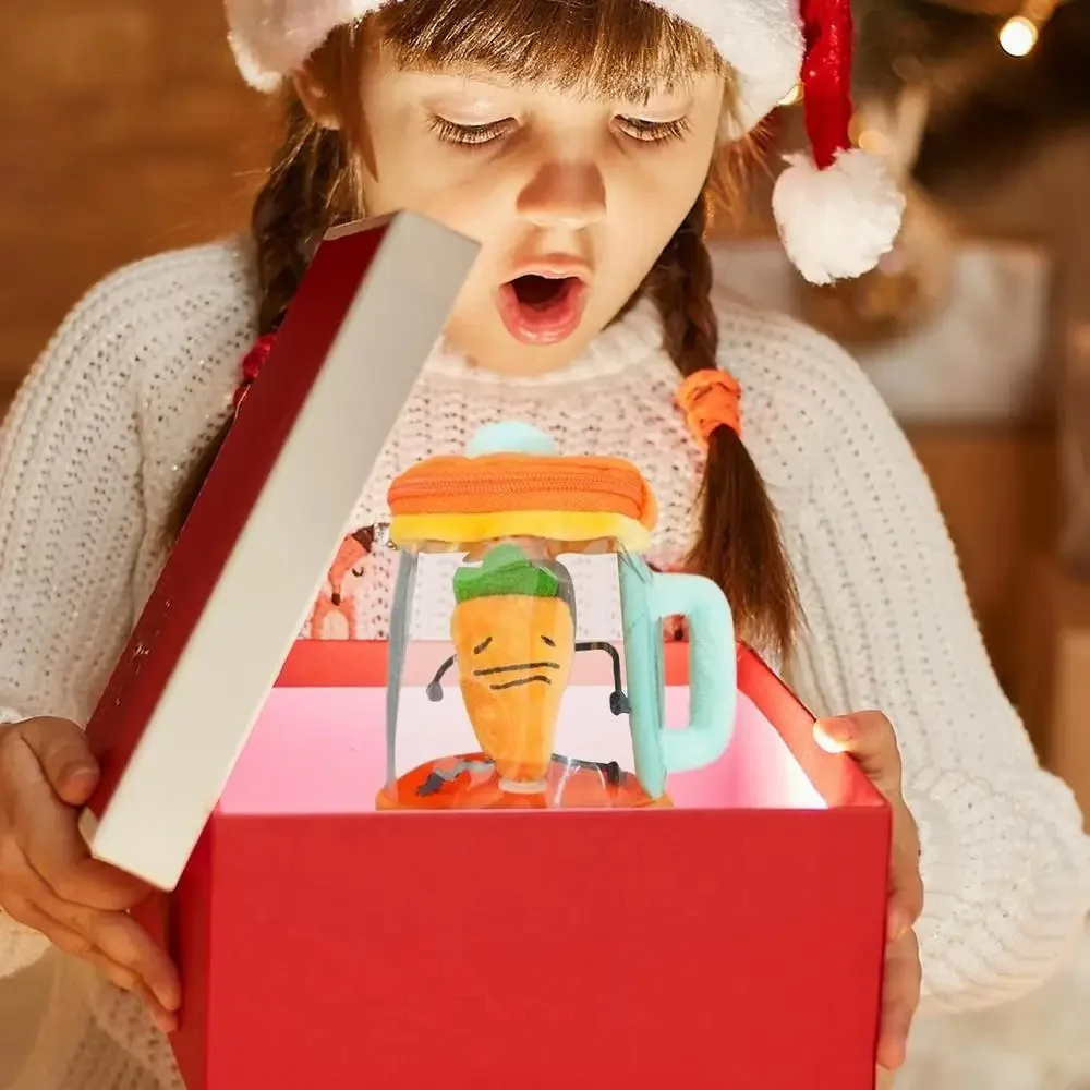 Kinder Geschenke Lustige Karotten Entsafter Plüsch Spielzeug Kordelzug Rotierenden Beutel Anhänger Gefüllte Plüsch Spielzeug Karotte/Blume Mixer Spielzeug