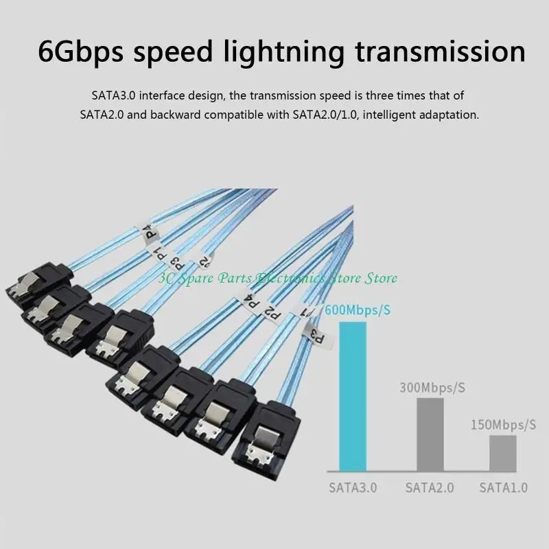SZ 4/6 Port 3 Data Cable Hard Disk Drive Data Line 6GB/S High Speed​ Cable