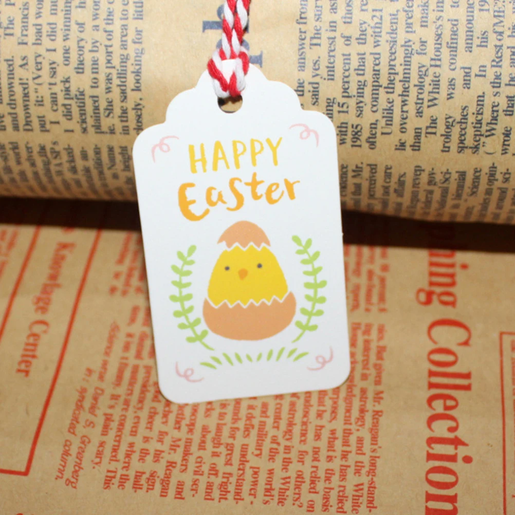 

200pcs Easter Gift Tags Hanging Paper Labels For Party Favors Bags Small Chick Design Festival Decoration Gift Tag Crafts