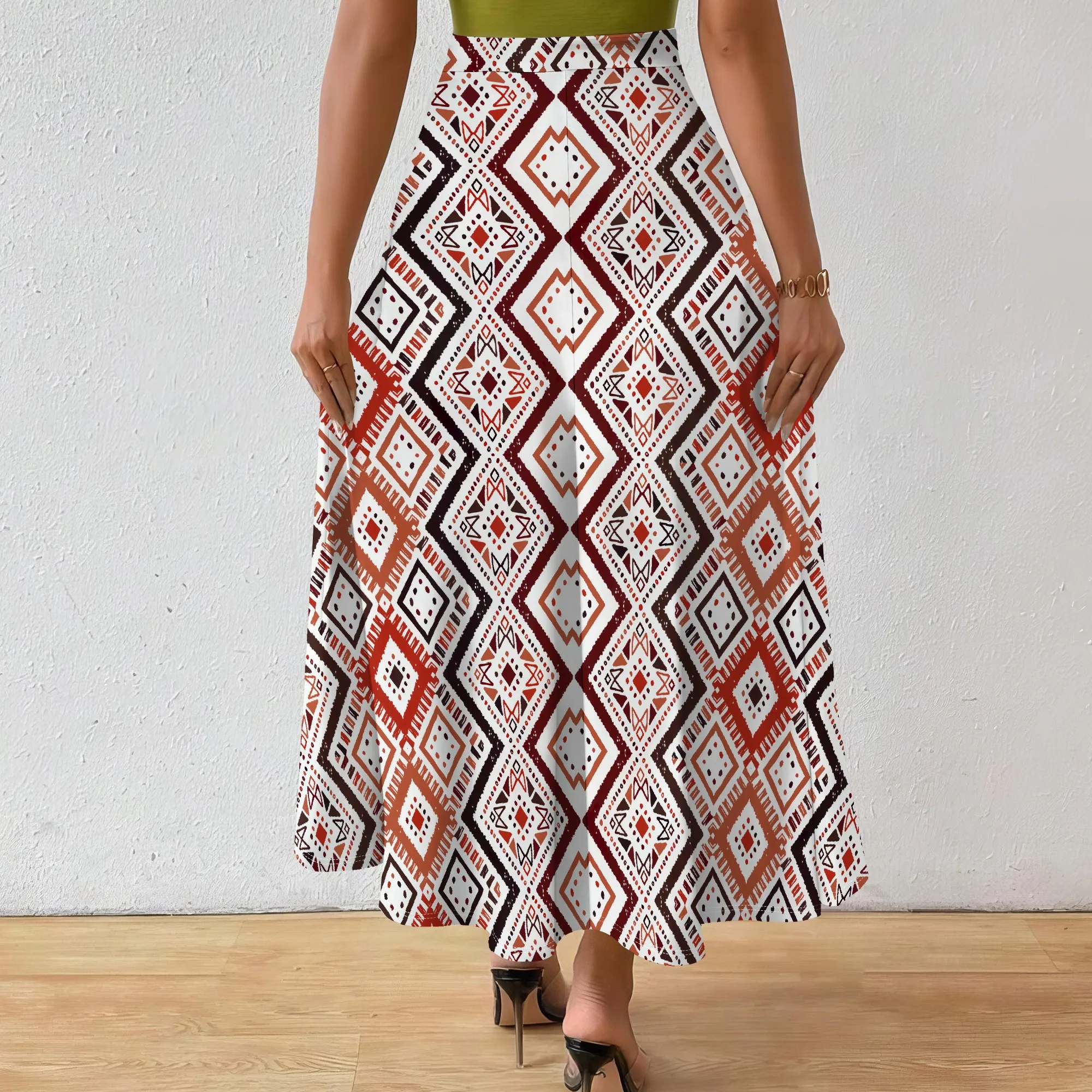 Women's  Sexy Loose Fashion Printed Hem Club Party Casual Vacation Long Skirt