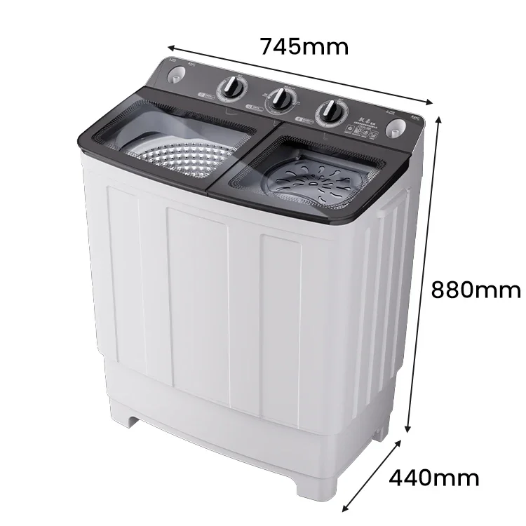 10kg Large Capacity Double Tub Washing Machine Semi Automatic Washing Machine with Plastic Bucket