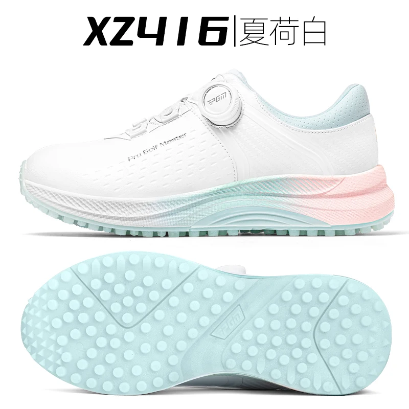 

PGM Women Golf Shoes Summer Waterproof Knob Anti Slip Lightweight Spikeless Sports Shoes