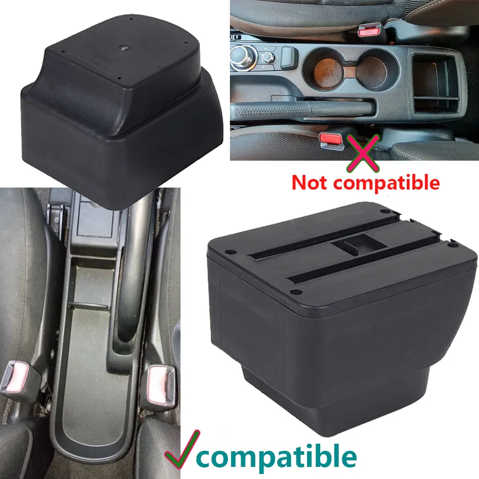 For MAZDA 2 Armrest Box For MAZDA 2 Demio Car Armrest Auto Storage Box Dedicated Retrofit Parts Interior Details Car Accessories