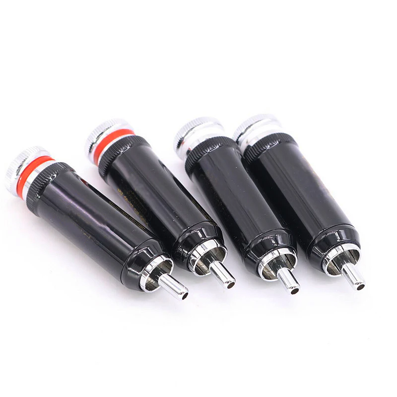 DIYLIVE 8 Uds HIFI alta fidelidad Alemania WBT 0102AG chapado en rodio hueco RCA cabeza de loto enchufe de señal de fiebre terminal de 9mm