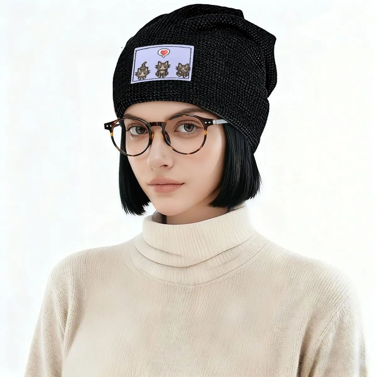 Stardew Valley GreyGray Cat Skullies Beanies Hats Warm Autumn Winter Outdoor Cap Fleece-Lined Bonnet Caps for Unisex Adult
