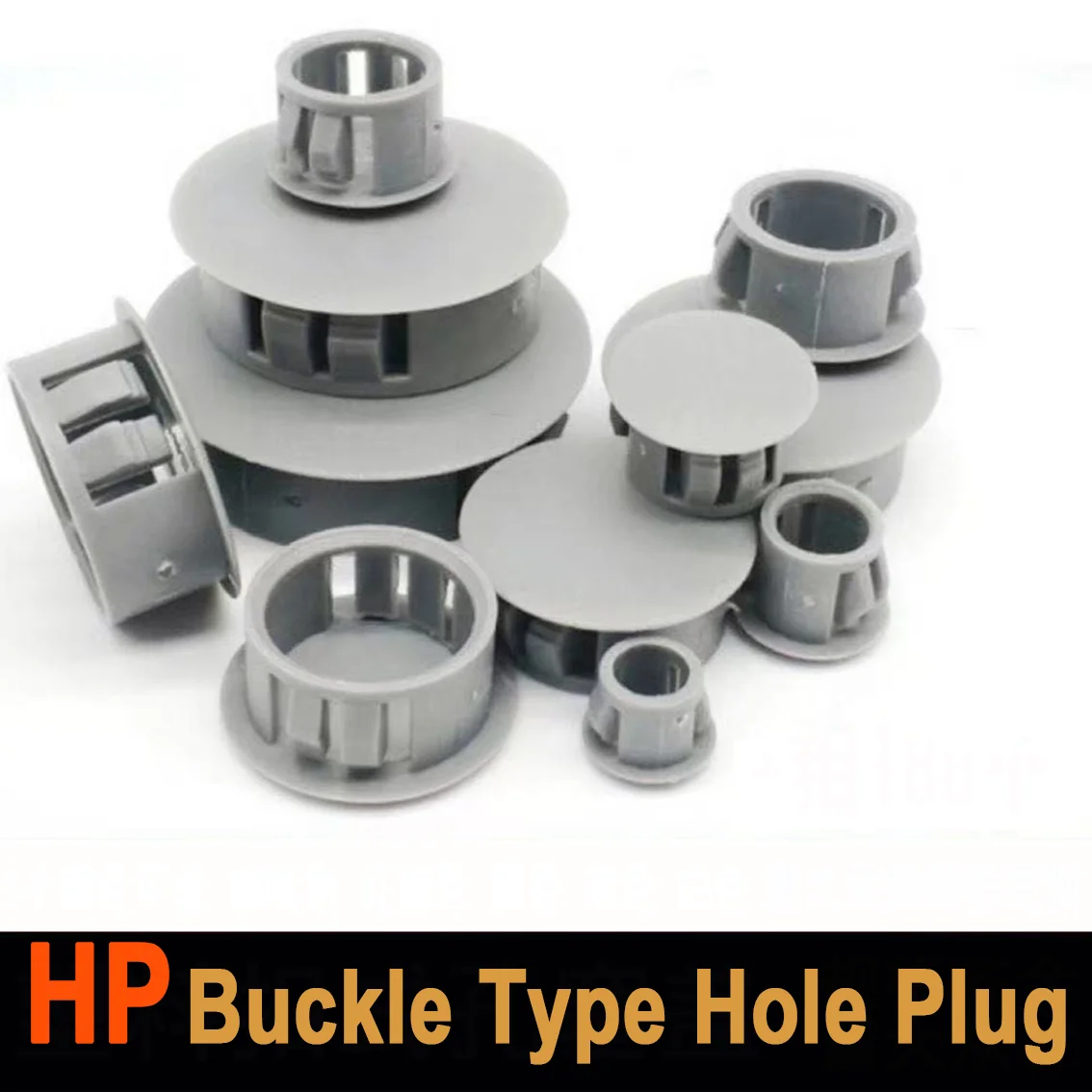 1-10PCS Grey Nylon HP Buckle Type Hole Plug Cover for Furniture/Panel/Screw Hole Dustproof Decorative Cap Fit 4.7-60mm Aperture