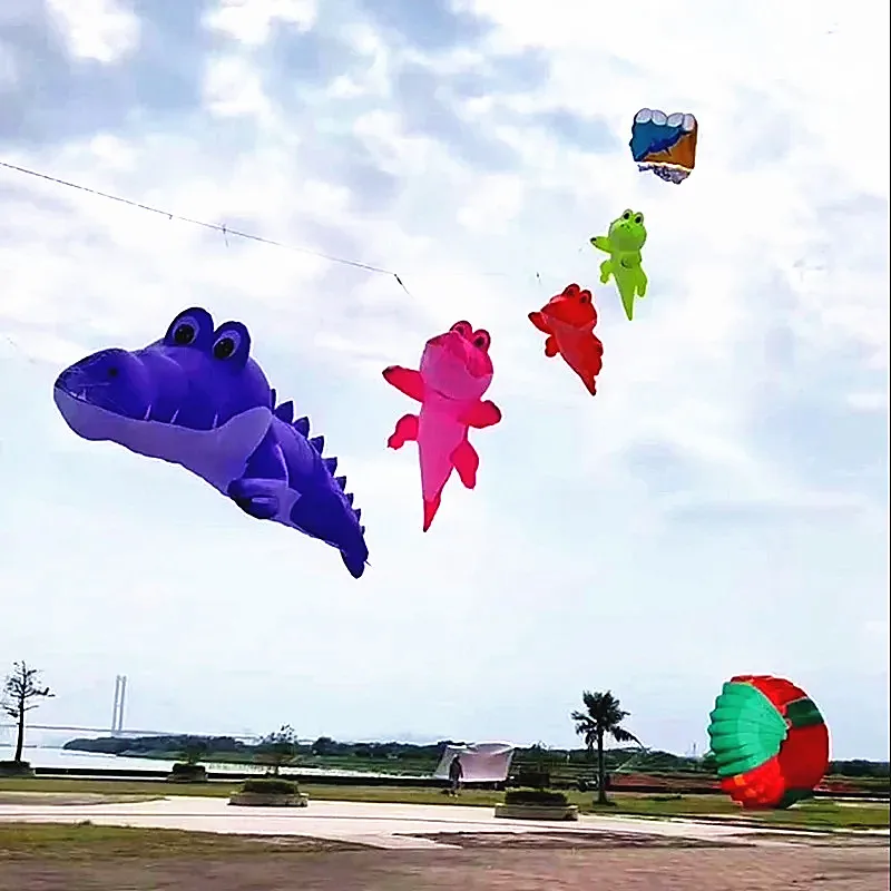 free shipping crocodile kite flying string line soft kites pilot inflatable kites cerf-volant cometas drachen steigen volantines