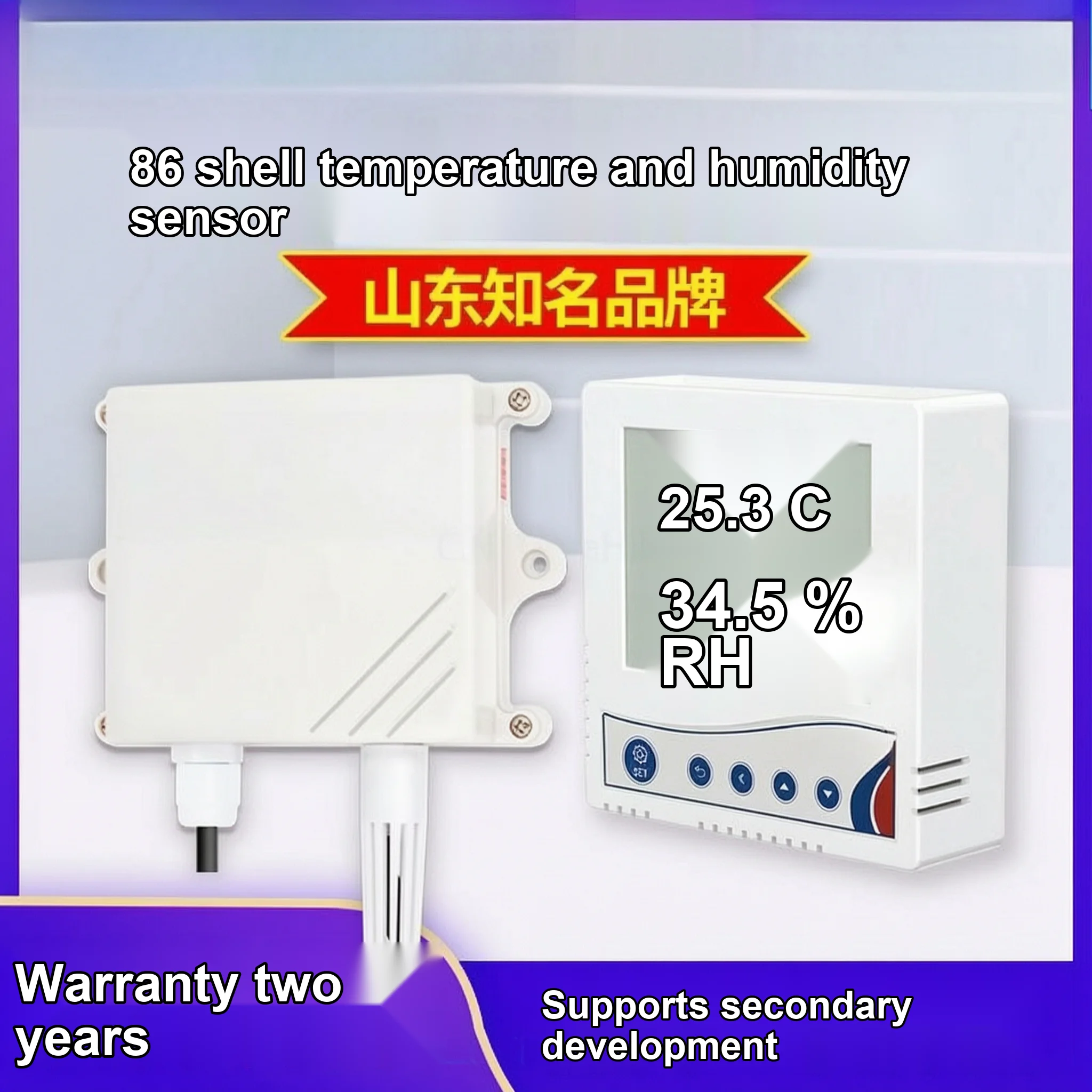 Industrial Temperature Humidity Data Logger with LCD Display, 86mm Shell, 485 Output, PC Software Monitoring