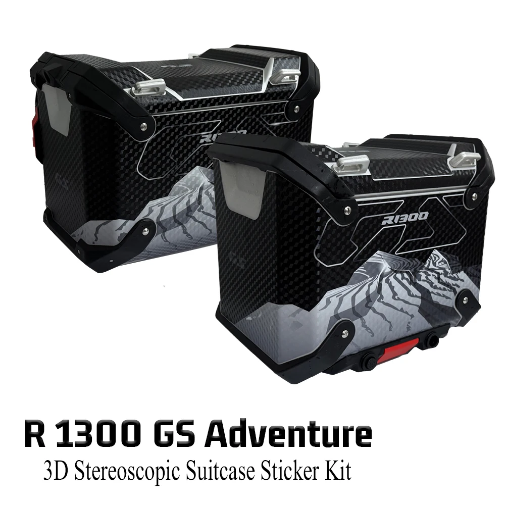 

Наклейки на чемодан, защитная наклейка для R1300GSA R1300 GS Adventure, тройной черный 3D стереоскопический набор, графический набор для мотоцикла