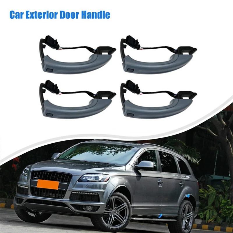 4Pcs Car Smart Sensor Exterior Door Handle for Audi Q7 2007-2015 4L0837205A 4L0837205B 4L0837207A Old Style