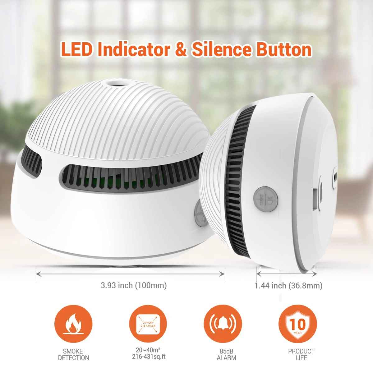 WIFI детектор дыма на батарейках беспроводной фотоэлектрический пожарный детектор дыма подходит для различных случаев