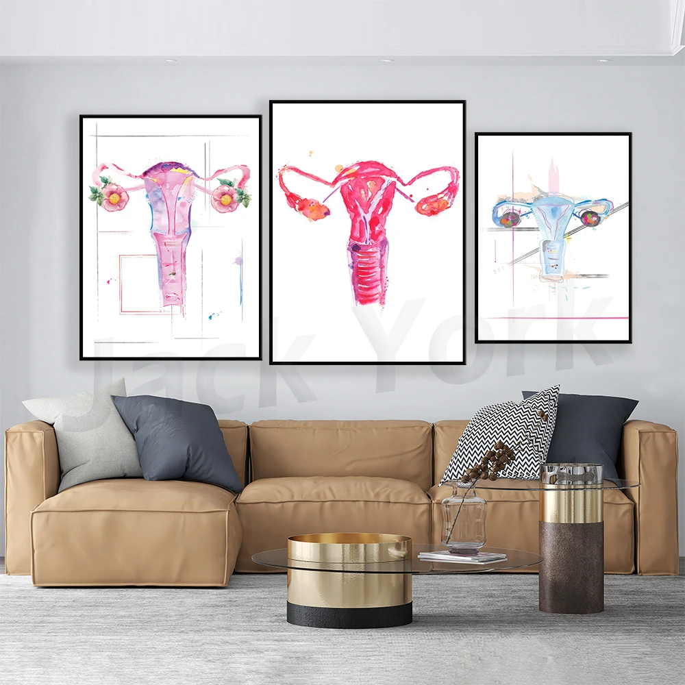 Uterus Anatomy Artwork, Midwife Art, OBGYN Artwortk, OBGYN Office Art, Medical Arts, Gynecologist Gift, Midwife Gift, OBGYN Gift