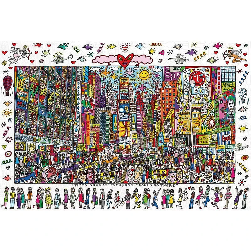 Erwachsenen-Puzzle mit 1000 Teilen, Times Square, Hoher Schwierigkeitsgrad, Entspannungsspielzeug für Mädchen, Lernspielzeug, Geburtstags- und Weihnachtsgeschenk