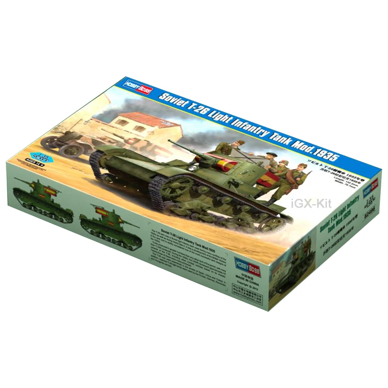 Hobbyboss 82496 1/35  Soviet T26 T-26 Light Infantry Tank Vehicle Mod1935 Hobby Craft Toy Plastic Model Building Kit