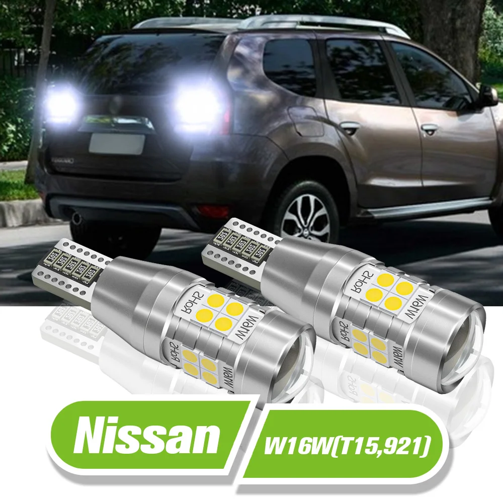 

For Nissan Terrano Tiida X-Trail T32 Frontier Quest Sentra Xterra Titan Armada LED Reverse Light W16W T15 2pcs Backup Lamp