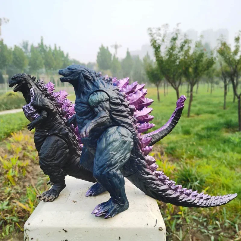 2024 New Godzilla VS King Kong  Action Anime Figurie   large Godzilla King Ghidorah Soft Glue Monster Doll Model Ornaments Toys