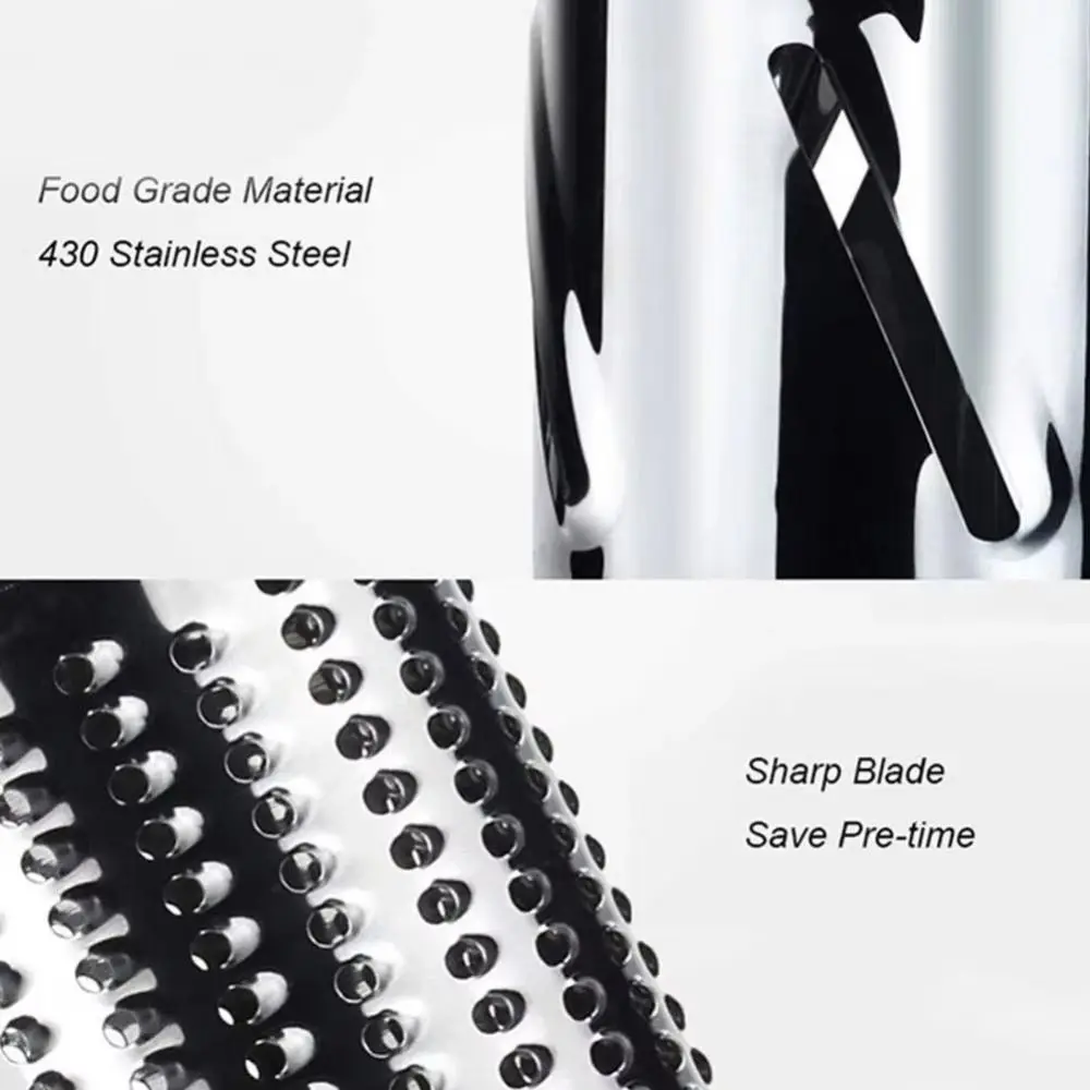

Manual Cheese Grater Rotary 3 in 1 Food Shredder Multifunctional Stainless Steel Drums Manual Rotary Vegetable Slicer Household