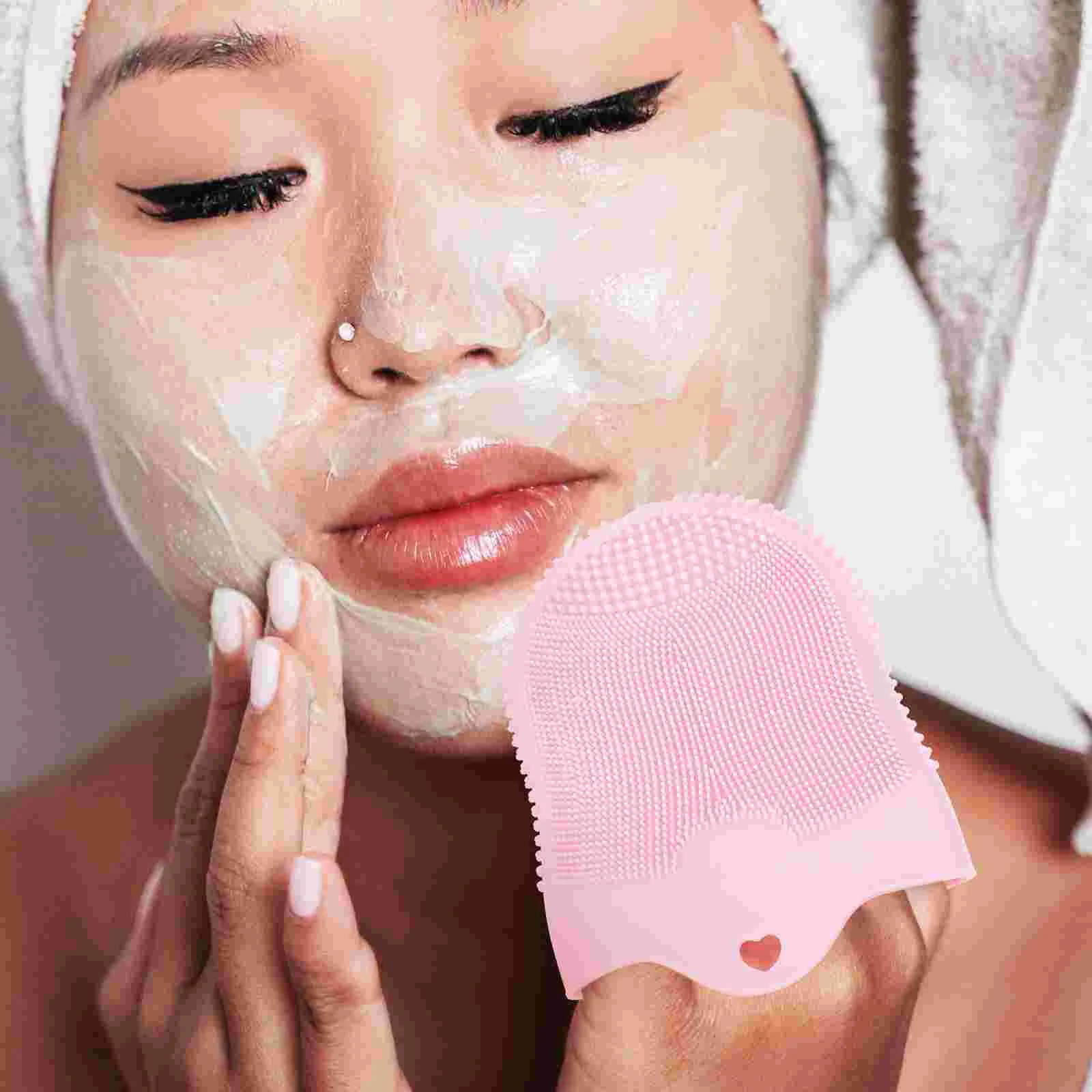 Cleansing Massage Finger Cots Women Facial Brush Face Cleanser Deep Cleaning Pore Cleaner Exfoliator Handheld