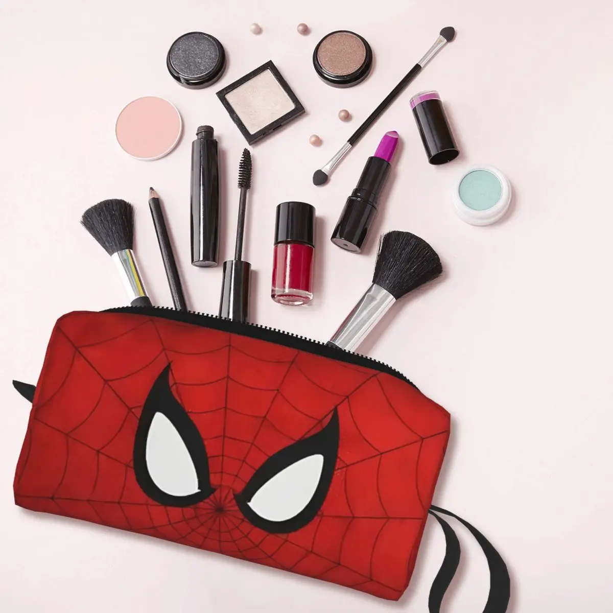 Spider Spiderman Spiderverse Superhero Cosmetic Bag per le donne borse per il trucco borsa da toilette con cerniera da viaggio Organizer Pouch