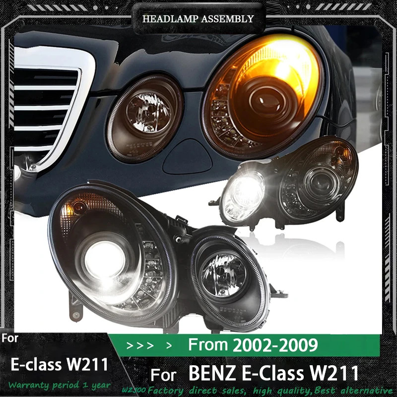 

Car Lights For Mercedes-Benz E-Class W211 E200 2002-2009 LED Projetor Headlamp Daytime Running Light Automotive Accessories