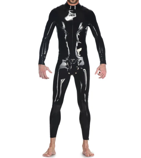 Zentai Cosplay Catsuit, 100% Borracha De Látex Gummi, Terno Cosplay, Catsuit, 0.4mm, S-XXL