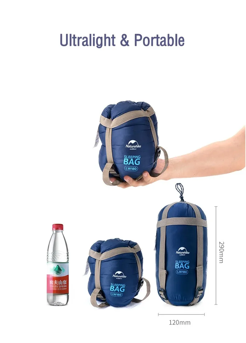 Naturehike LW180 Schlafsack Ultraleicht 3 Jahreszeiten Frühling Sommer Schlafsack für Outdoor Wandern Camping – Detail 6