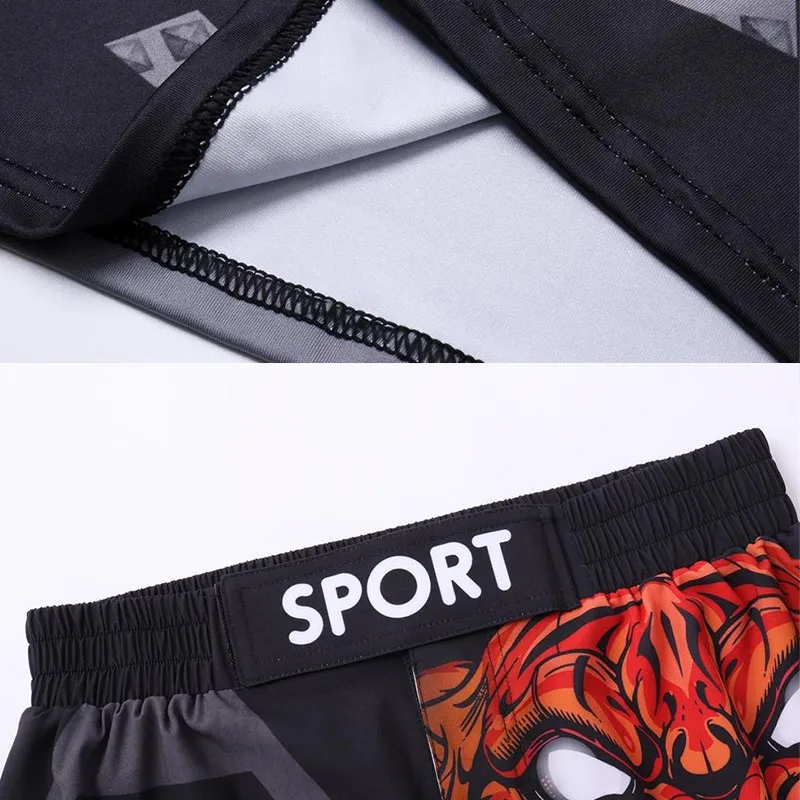 الرجال الملاكمة التايلاندية الرجال الصالة الرياضية MMA كيك بوكسينغ الرياضة البدلة MMA BJJ Rashguard تي شيرت طفح الحرس اللياقة البدنية رياضية الملاكمة جيرسي مجموعة 12