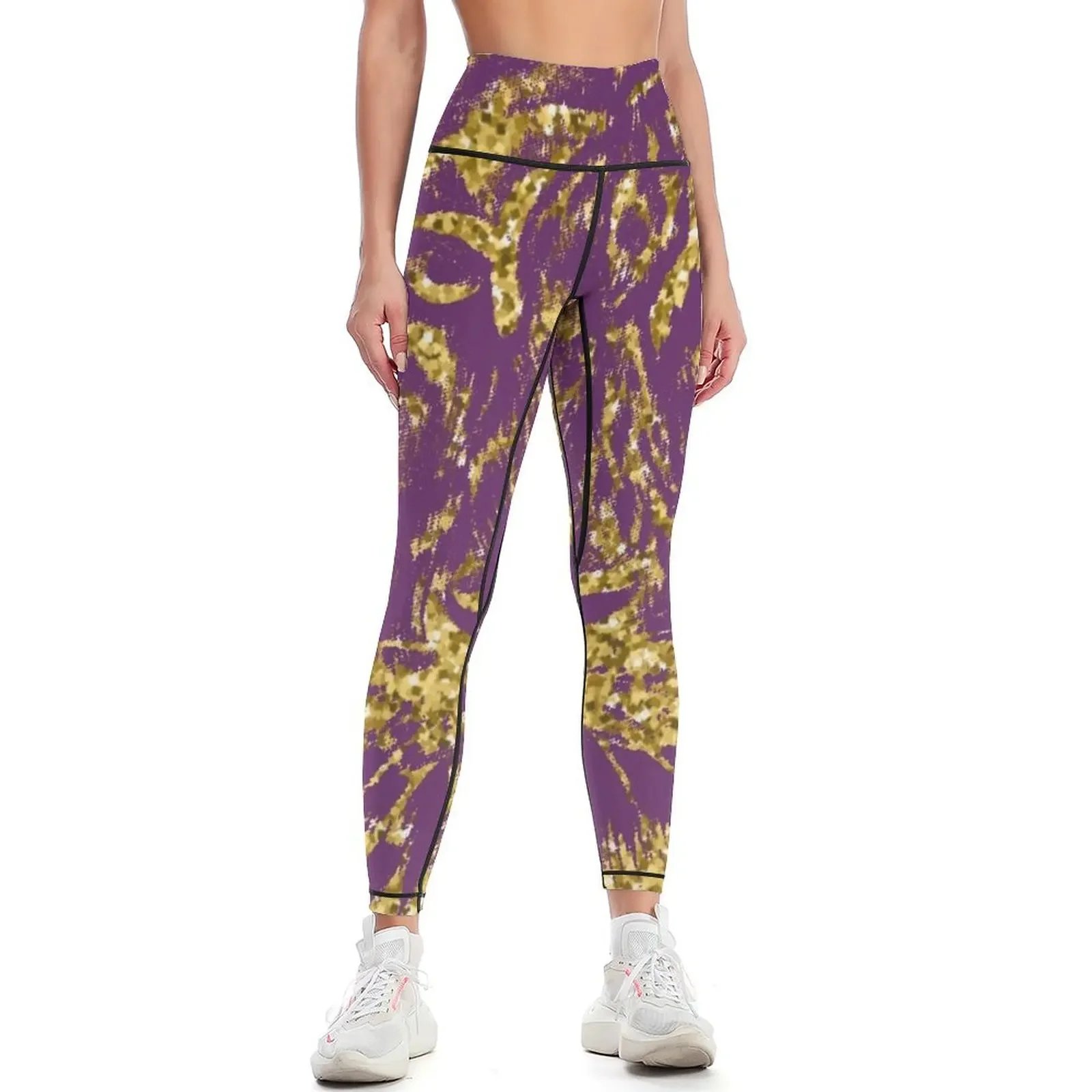 

Cajun Tiger Print 2 Leggings push up tights for joggers for harem pants for physical Womens Leggings