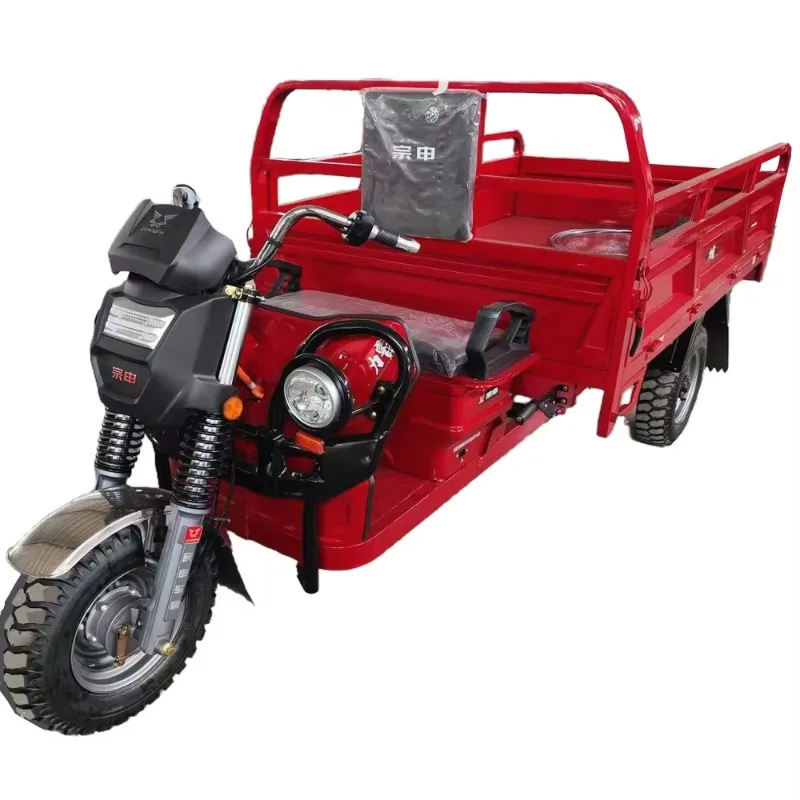 

High Quality Three-Wheel Electric Motorcycle Tricycles Open Body Cargo Transport